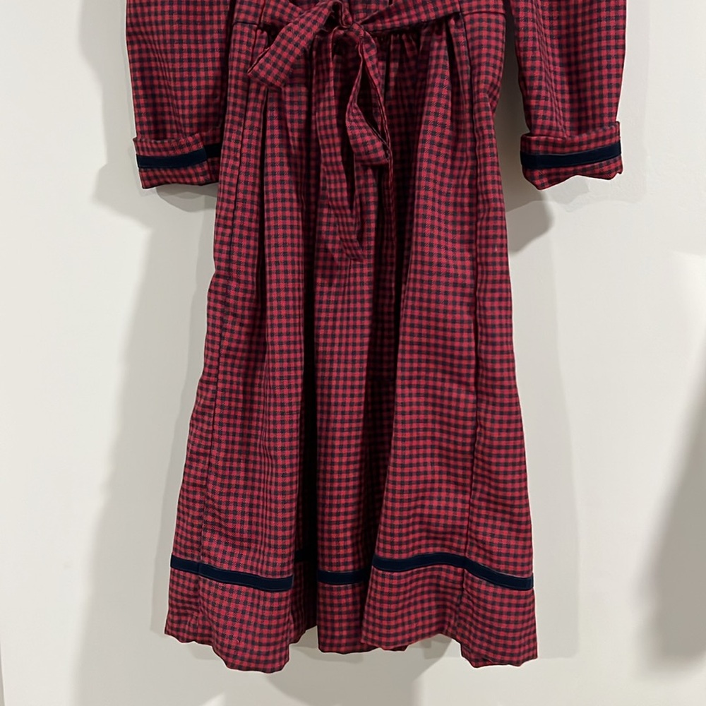 Bonnie Jean - 10 year,‎ navy and red buffalo check dress, velvet - Picture 7 of 11